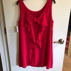 NWT Bright red, back detail shift dress